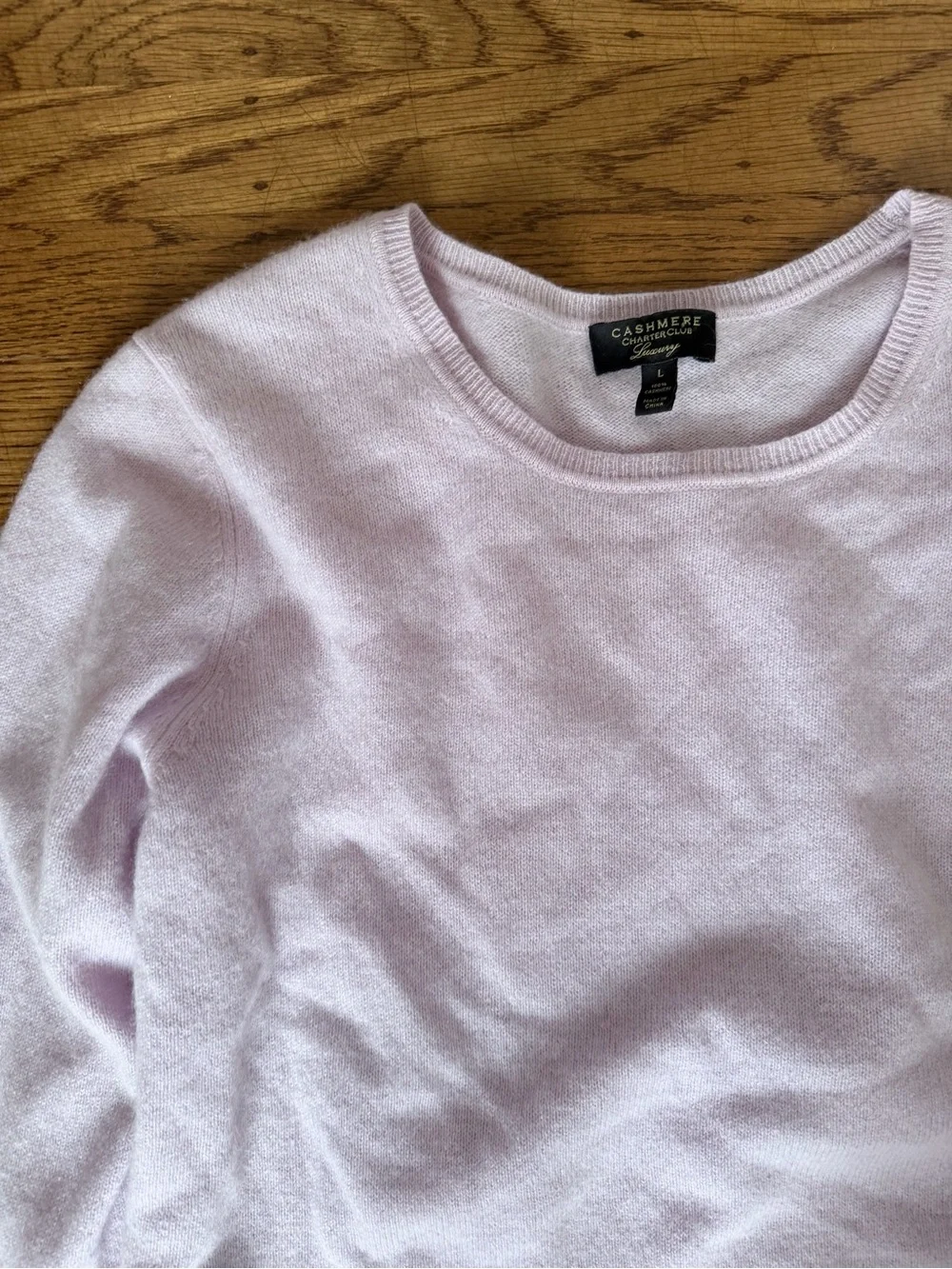 100% cashmere lilac sweater